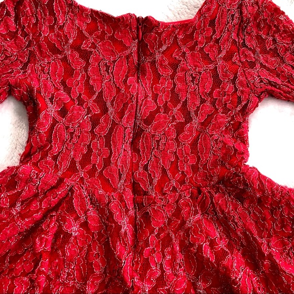 SOLD✖️Girls Red & Silver Lace Tutu Dress || Size 5 - Picture 7 of 7